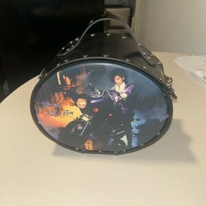 “SEND UR PRICE?” Black Oval “PRINCE Purple Rain” Bag 💜